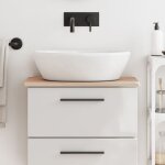 Maisonchic - meuble sous vasque, comptoir de salle de bain 60x40x1, 5 cm bois massif de h�tre con266295 ...