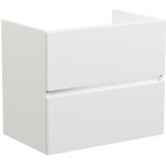 Meuble sous vasque deux tiroirs san nolita (70 cm) - longueur: 70 cm - mlamin blanc brillant