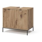 Vicco - meuble sous vasque eliza, ch�ne viking, 60 x 63 cm avec 2 portes