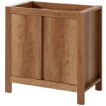 Meuble sous vasque kaluna 80 cm ? coloris bois de noyer ? style rustique � poser