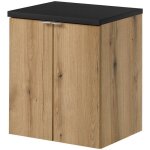 Meuble sous - vasque newport 50 x 60 x 40 cm effet chne noir [en. casa]