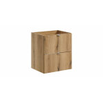 Meuble sous - vasque nova oak 50 cm 2 tiroirs, d�cor ch�ne coast evoke, design minimaliste et fonctionnel ...