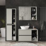 Vicco - meuble sous vasque simple viola, gris, 100 x 60 cm