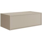 Vente - unique ? meuble sous vasque suspendu 94 cm ? beige ? panneau de particule ? tiroir coulissant ...