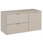 Meuble sous vasque suspendu dalia cachemire 100 cm avec panier � linge et plan