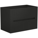 Meuble sous vasque suspendu stri� noir - 80 cm - pavani