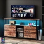 Meuble tv 137 cm, avec 4 tiroirs de rangement, étagères, cadre en métal, rectangulaire, industriel vintage, ... Meuble tv 137 cm, avec 4 tiroirs de rangement, étagères, cadre en métal, rectangulaire, industriel vintage, ...