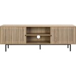 Homifab - meuble tv 2 portes couleur ch�ne 160 cm - solna