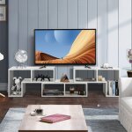 Design in - meuble tv 3 pices 134 - 180x30x43cm combination libre pour tlvision jusqu' 49 pouces ...