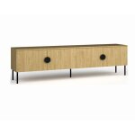 Meuble tv 4 portes - couleur chêne - 200 cm - collection mondo Meuble tv 4 portes - couleur chêne - 200 cm - collection mondo