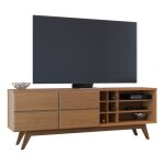 Beaux meubles pas chers - meuble tv 75 pouces chne pieds bois 2 portes 11 niches l 180 h 64. 2 p 36. ...