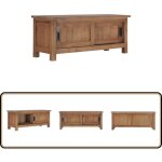 Vidaxl - meuble tv 90x30x35 cm bois de teck massif - meubles tv - meuble tv - buffet - commode - rangement ...