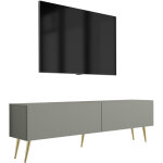 Meuble tv : alo�s, 140 � 52 � 32 cm, pieds dor�es