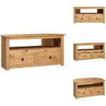 Meuble tv d'angle 93x49x49 cm pin solide assortiment panama - meuble tv - meuble d'angle - pin massif ...