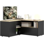 Meuble tv meuble tv d'angle banc t�l�vision jusqu'� 40 pouces avec 2 placards et 3 niches 90 x 90 x 45 ...