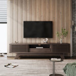 Meuble tv, armoire tv basse, 1 tiroir et 2 portes, design unique, meuble salon 150 x 40 x 44 cm couleur ...