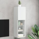 Maisonchic - meuble tv, banc tv, armoire de rangement avec lumières led blanc 30, 5x30x102 cm fr773812 ... Maisonchic - meuble tv, banc tv, armoire de rangement avec lumières led blanc 30, 5x30x102 cm fr773812 ...