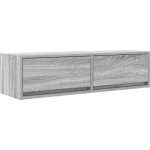 Meuble tv?banc tv?armoire tv sonoma gris 100 x 31 x 25. 5 cm bois d'ing�nierie cfw356867