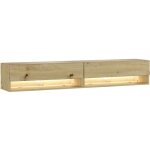 Skraut home - meuble tv, banc tl, grand espace de rangement, 180, led, meubles de salon, style moderne, ...