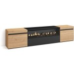 Skraut home - meuble tv, banc tl, grand espace de rangement, 200x45x35cm, pour les tv jusqu' 80', ...