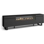 Skraut home - meuble tv, banc tl, grand espace de rangement, 200x57x35cm, pour les tv jusqu' 80', ...
