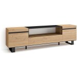 Skraut home - meuble tv, banc tl, grand espace de rangement, 200x57x35cm, pour les tv jusqu' 80', ...