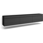 Skraut home - meuble tv, banc tl, grand espace de rangement, 240x45x35 cm, suspendu, mural, style moderne, ...
