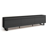 Skraut home - meuble tv, banc tl, grand espace de rangement, 240x57x35 cm, design industriel, style ...