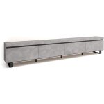 Skraut home - meuble tv, banc tl, grand espace de rangement, 320x57x35 cm, tv grand format, design ...