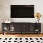 Modfu - meuble tv bas 175 x 38 x 55, 5 cm avec 4 portes et 2 tiroirs, charge maximale 50 kg, aggloméré ... Modfu - meuble tv bas 175 x 38 x 55, 5 cm avec 4 portes et 2 tiroirs, charge maximale 50 kg, aggloméré ...