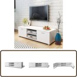 Meuble tv blanc brillant 140x40, 5x35 cm - support tv - meuble tv - télévision - meuble salon - Étagères ... Meuble tv blanc brillant 140x40, 5x35 cm - support tv - meuble tv - télévision - meuble salon - Étagères ...
