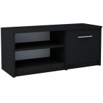 Meuble tv bodo 1d 100 noir avec tagre et commode