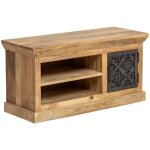 Made in meubles - meuble tv en bois de manguier et mtal sahara