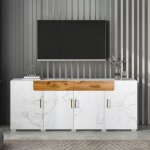 Hauss spole - meuble tv, buffet, 4 portes et 2 tiroirs, meuble de rangement pour salon / salle à manger, ... Hauss spole - meuble tv, buffet, 4 portes et 2 tiroirs, meuble de rangement pour salon / salle à manger, ...