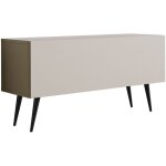 Meuble tv : cachemire, pieds noires, 100 � 52 � 32 cm