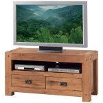 Meuble tv ch�ne 120cm lodge casita lodtv1 - 120x50x60 cm - kayu meuble