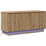 Vidaxl - meuble tv avec led ch�ne artisanal 100 x 38 x 49 cm