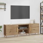Meuble tv ch�ne artisanal 150 x 30 x 50 cm bois d'ing�nierie