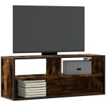 Vidaxl - meuble tv ch�ne fum� 100x31x39, 5 cm bois d'ing�nierie et m�tal