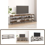 Meuble tv chêne fumé 160x30x50 cm bois d'ingénierie - meubles tv - meuble tv industriel - meuble tv rustique ... Meuble tv chêne fumé 160x30x50 cm bois d'ingénierie - meubles tv - meuble tv industriel - meuble tv rustique ...