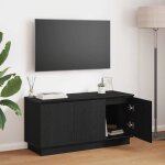 Meuble tv ch�ne noir 100 x 38 x 49 cm bois d'ing�nierie vidaxl