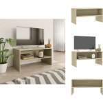Meuble tv ch�ne sonoma 80x40x40 cm bois d?ing�nierie - meuble tv - meuble t�l�viseur - unit� tv - �tag�re ...