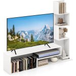 Costway meuble tv cubique, biblioth�que en l pour t�l� 50 , 7 �tag�res ouvertes, �tag�re colonne pour ...