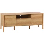 Meuble tv décor bois 2 portes 1 tiroir 140cm naturel - 140 x 42 x 55 cm - harmony Meuble tv décor bois 2 portes 1 tiroir 140cm naturel - 140 x 42 x 55 cm - harmony