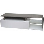 Hhg - jamais utilis] meuble tv 639, lowboard table tv sideboard armoire tv commode, bois 47x170x40cm ...