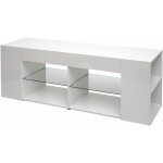 Hhg - jamais utilis] meuble tv 640, table de tlvision table basse armoire tv commode, bois 50x144x40cm ...