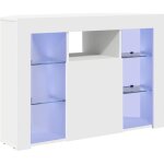 Meuble tv led d'angle blanc 100x40x68cm bois d'ingnierie vidaxl