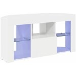 Meuble tv led d'angle blanc brillant 100 x 40 x 50 cm vidaxl