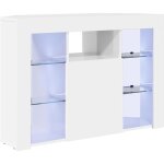 Meuble tv led d'angle blanc brillant 104 x 40 x 68 cm vidaxl