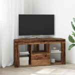 Meuble tv led d'angle bois ancien 107 x 40 x 50 cm